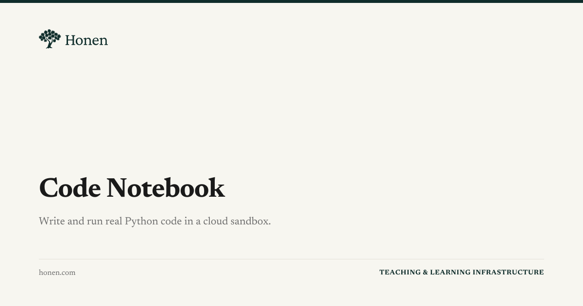Code Notebook Projects - Learn by Doing - Honen | Honen