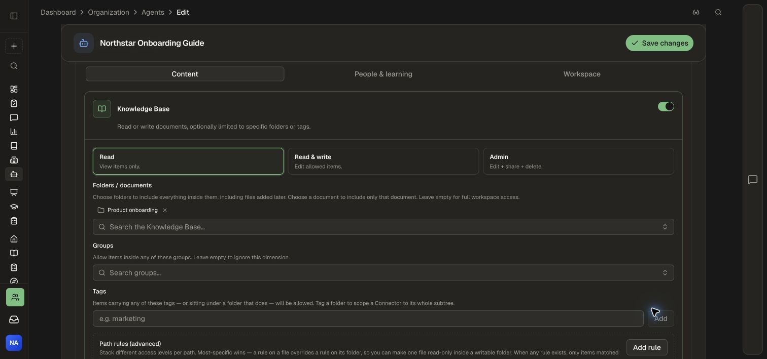 Read-only access restricted to Product onboarding