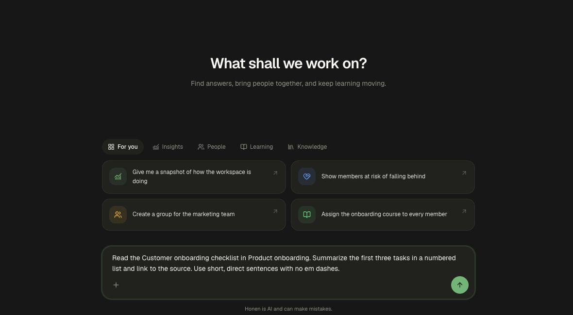 A read-only request prepared in the Assistant composer
