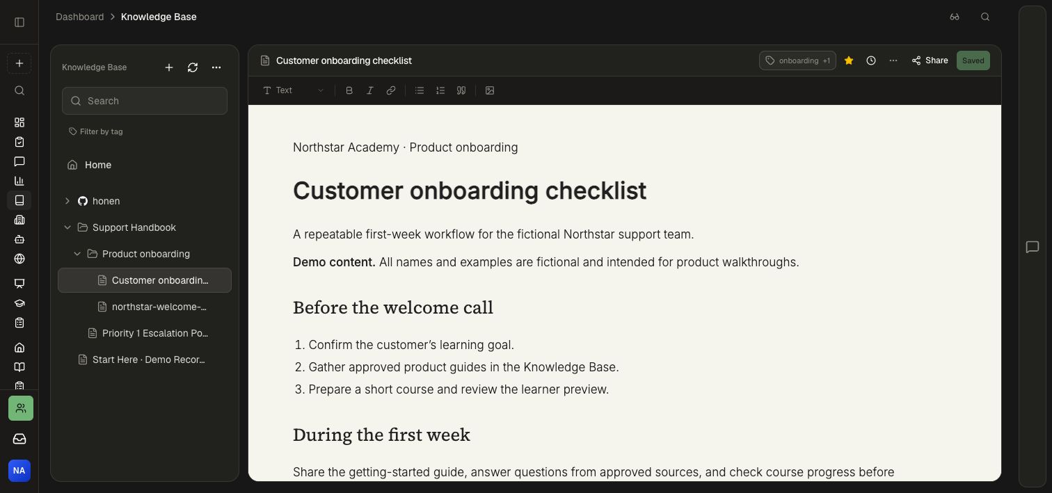 The cited checklist opened from the answer