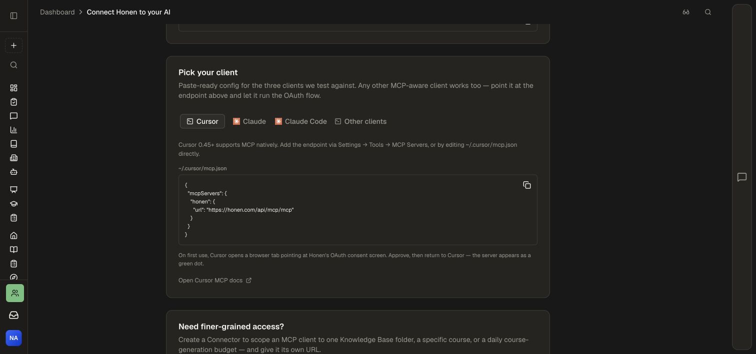 Client-specific instructions and copyable configuration