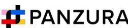 The image shows the Panzura company logo featuring a colorful geometric icon next to the brand name. This could be useful for illustrating corporate branding or technology company profiles.